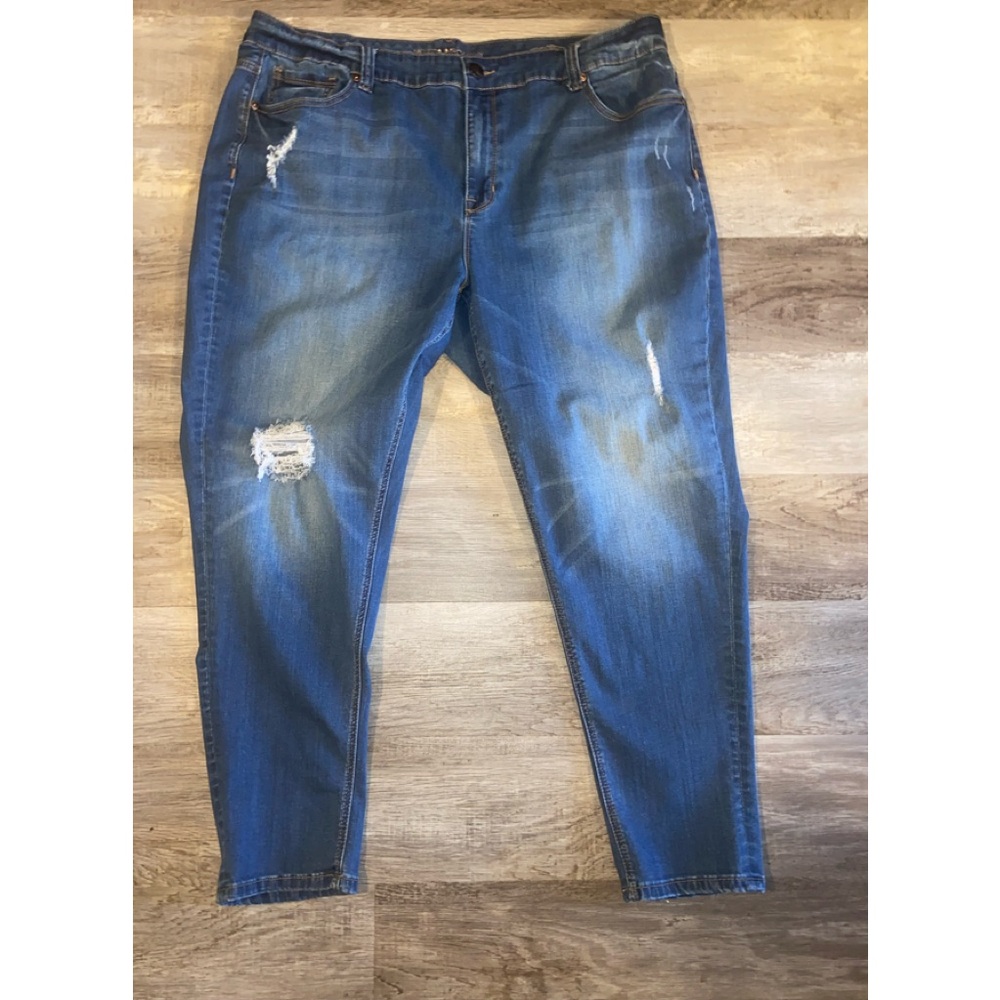 Melissa Mccarthy Seven Distressed Skinny Jeans Size 24w. (O)